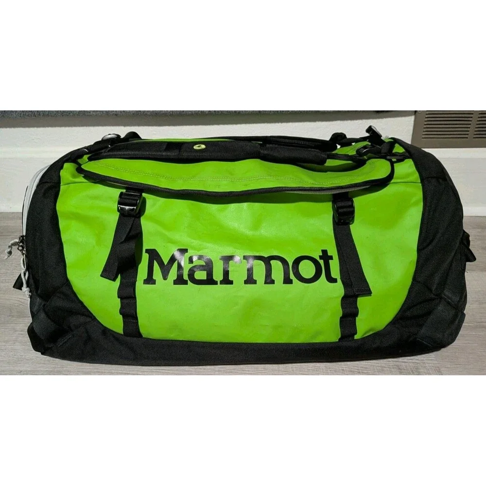 Marmot Duffle Bag 75 Liter Large Long Hauler Backpack A25150 Neon Green